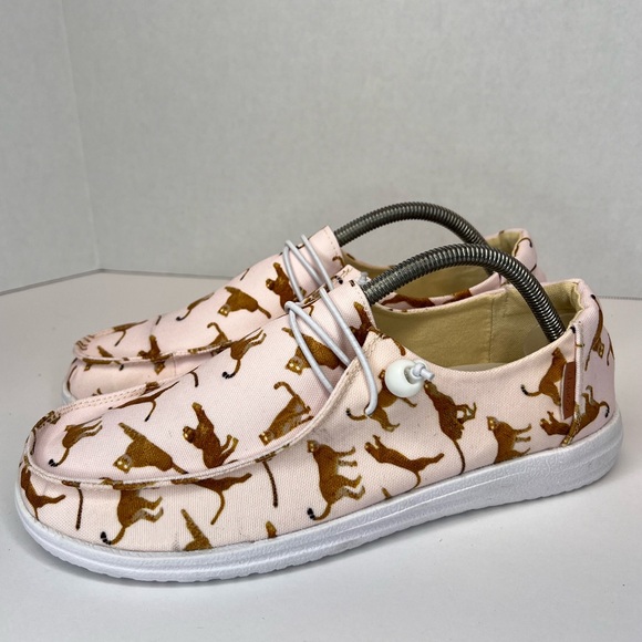 Corky’s Kayak Pink Cheetah Print Shoes Canvas NWOB Size Women 11 - Picture 1 of 16